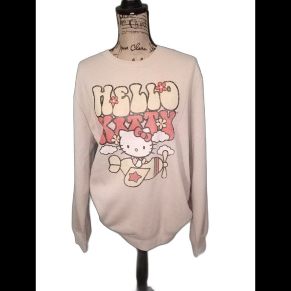Hello Kitty Large Graphic Print Sweatshirt NWT - Picture 1 of 11